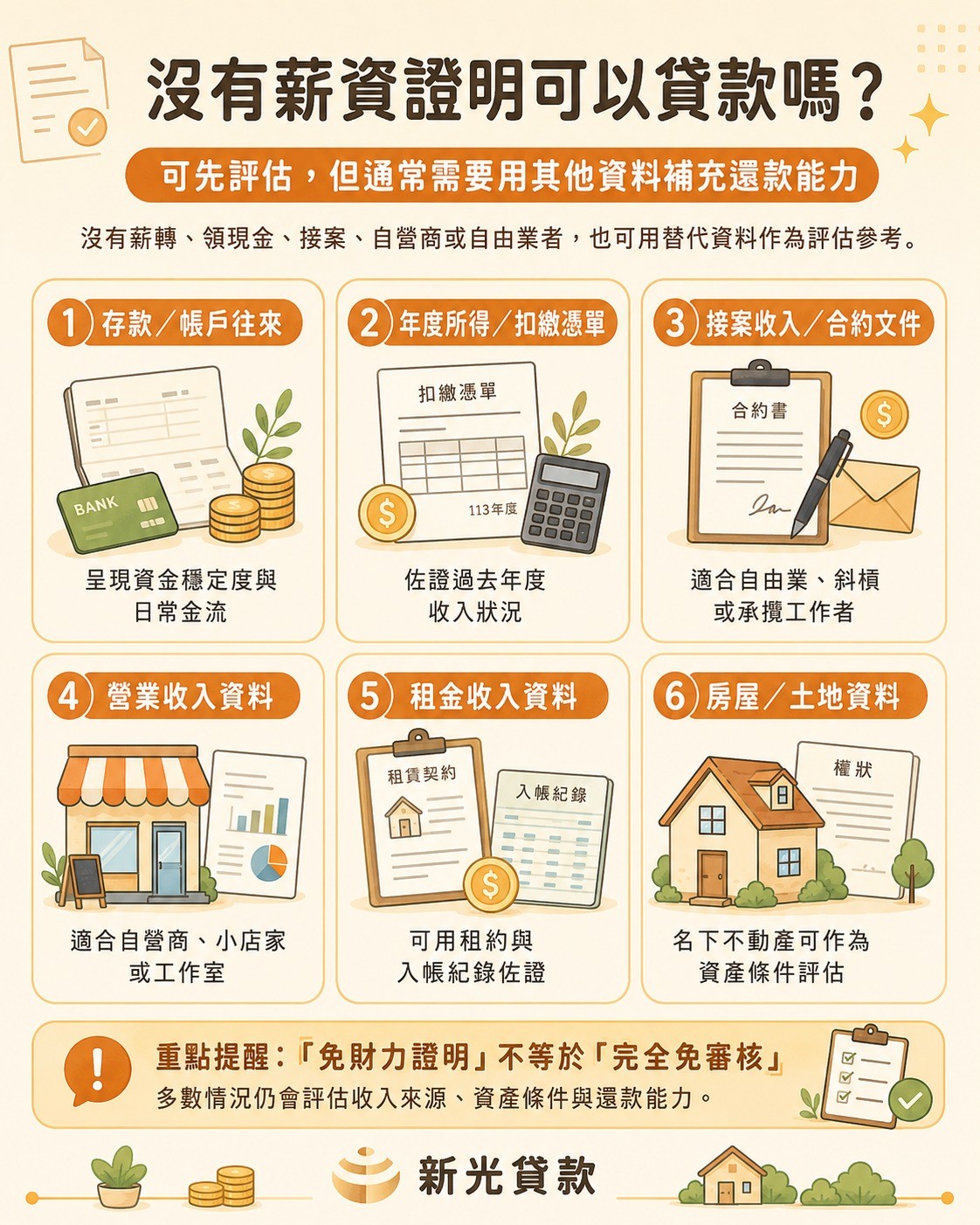 沒有薪資證明可以貸款嗎？可提供的替代資料