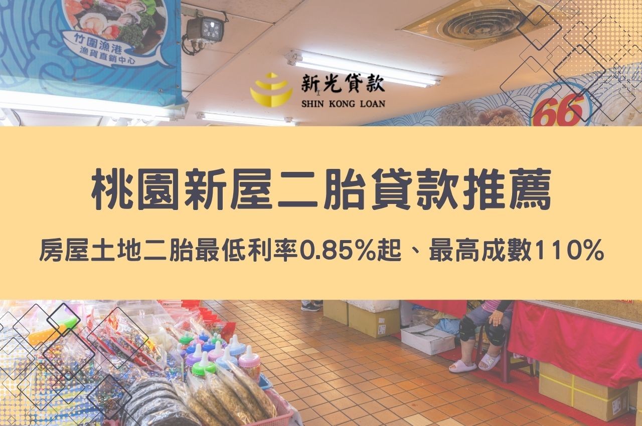 新屋二胎貸款快速申辦,最低利率0.85%